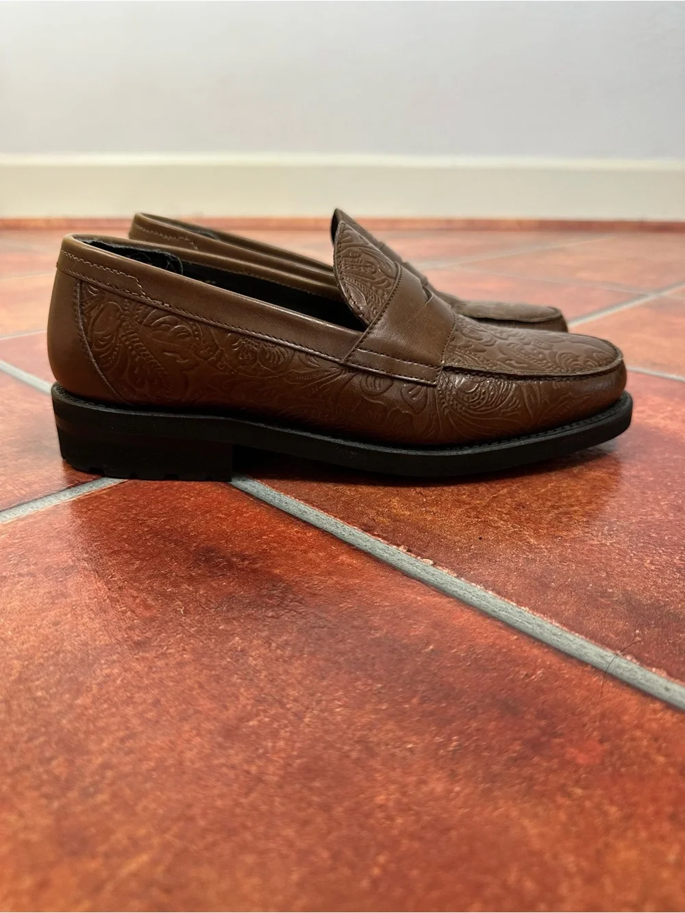 Taft Men’s Jack Penny Loafers in Stampato Italian Leather